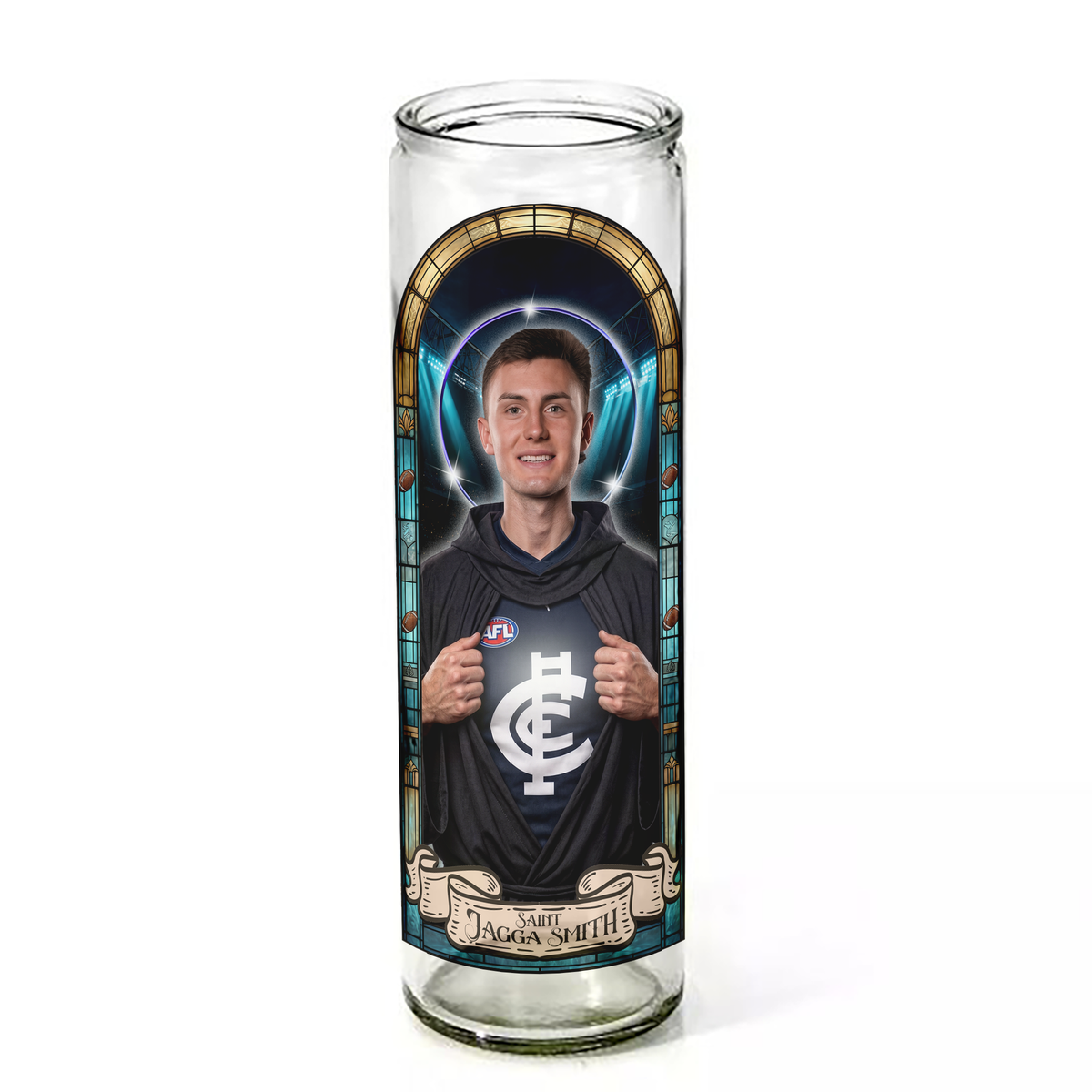 Saint Jagga Smith Ceremonial Candle (Carlton Football Club)