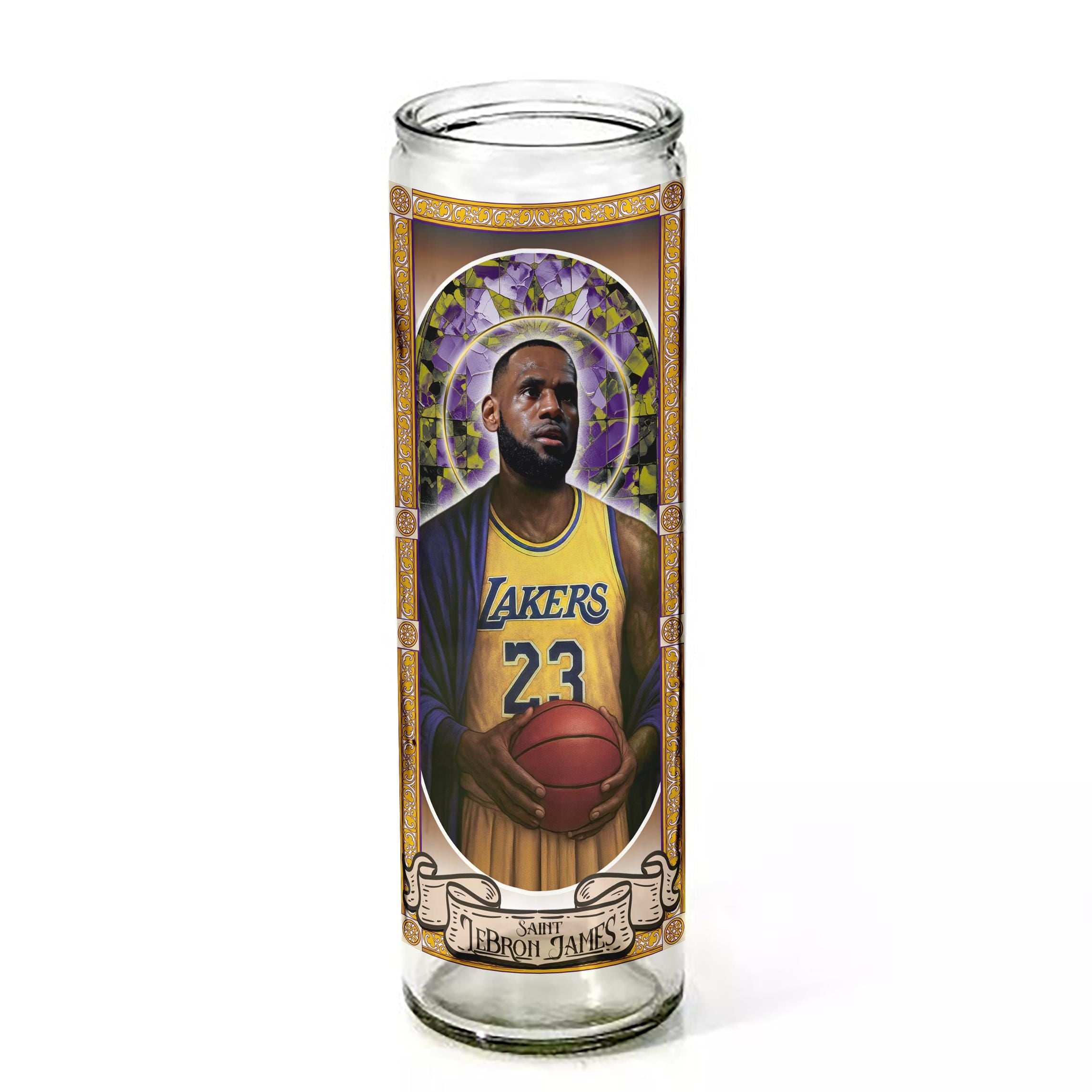Saint LeBron James Ceremonial Candle (Los Angeles Lakers Basketball Team)