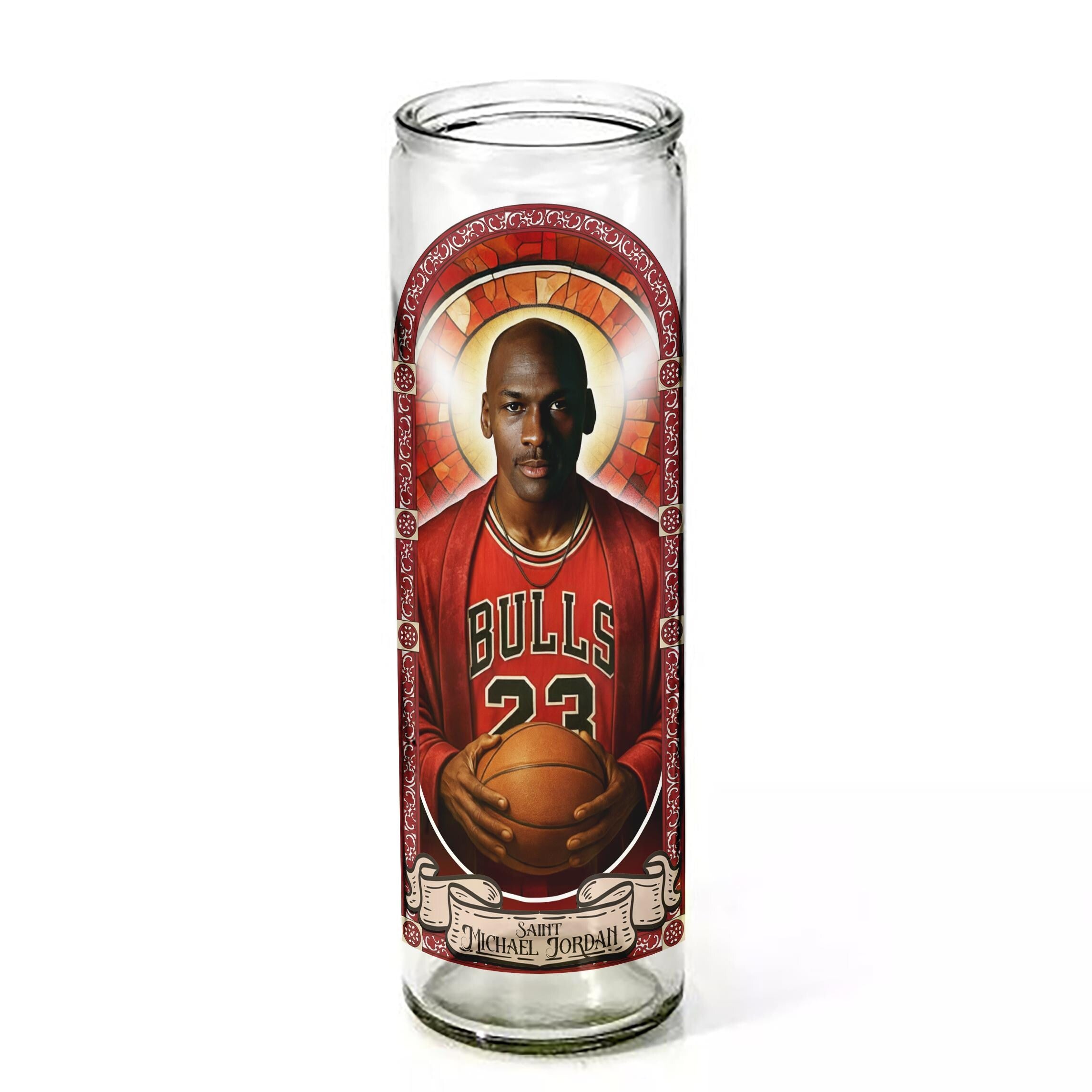 Saint Michael Jordan Ceremonial Candle (Chicago Bulls Basketball Team)