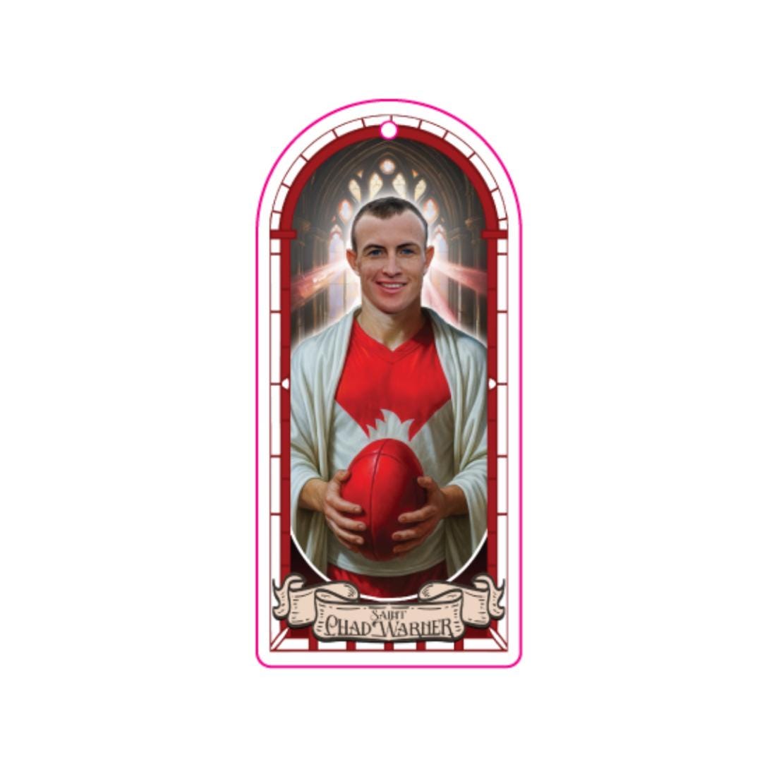 Saint Chad Warner Air Freshener | For the Bloods Faithful Who Believe in Fire & Flair