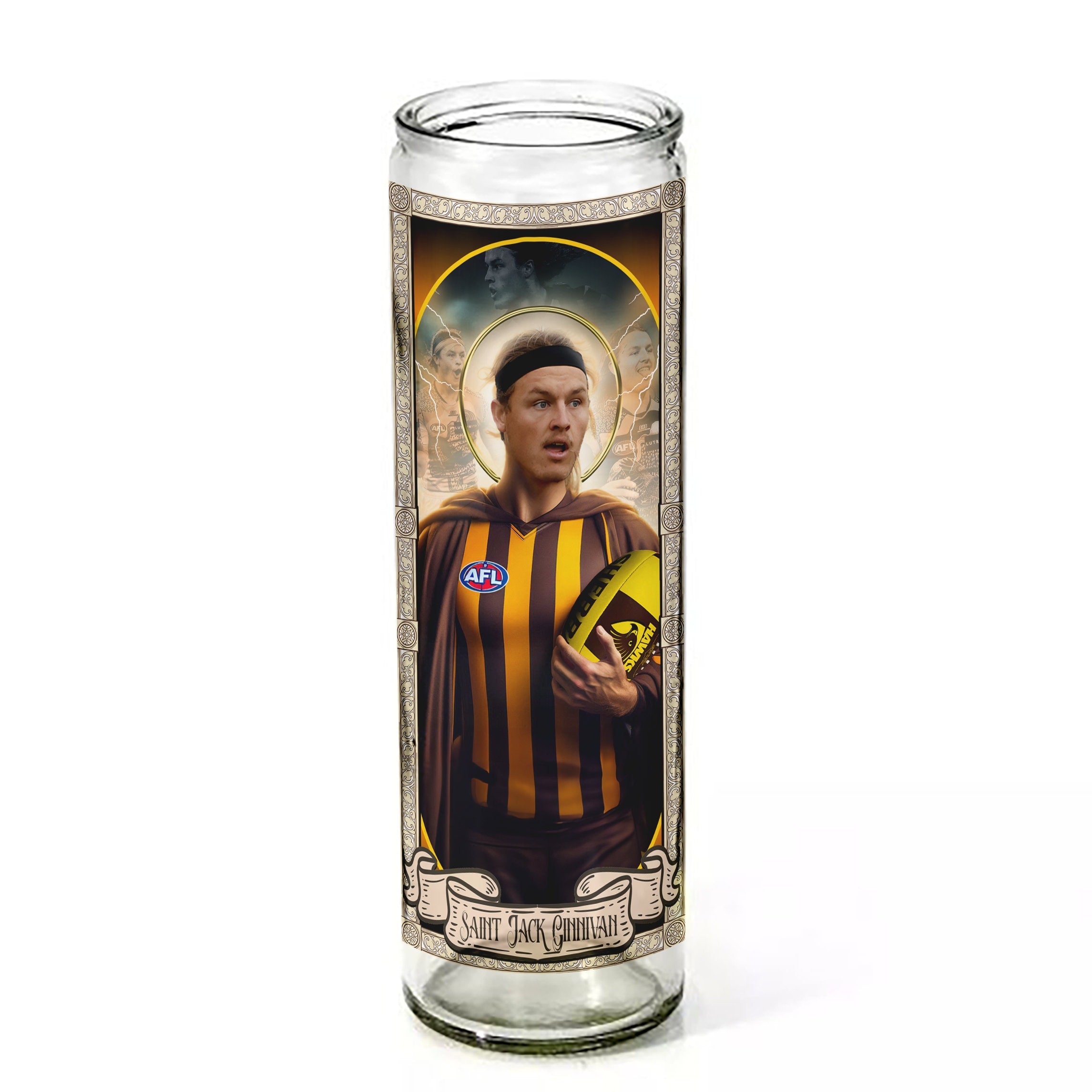Saint Jack Ginnivan Ceremonial Candle (Hawthorn Football Club)