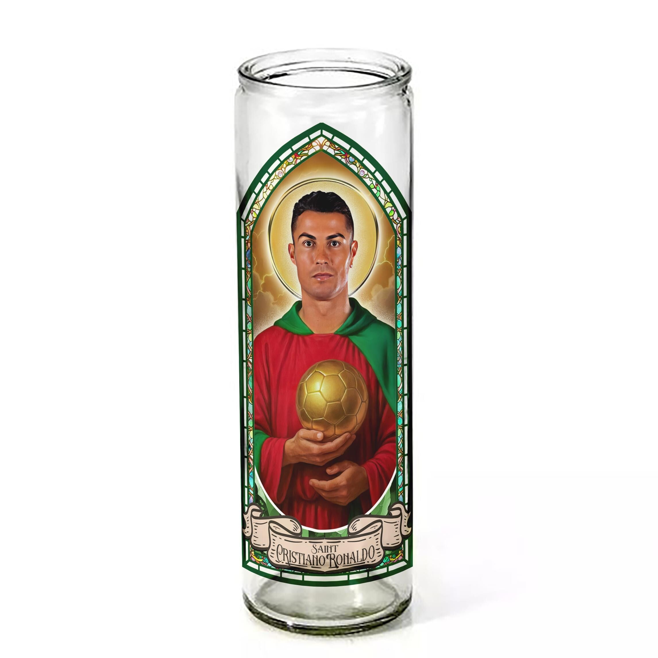 Saint Cristiano Ronaldo Ceremonial Candle | For the Devoted Football Faithful