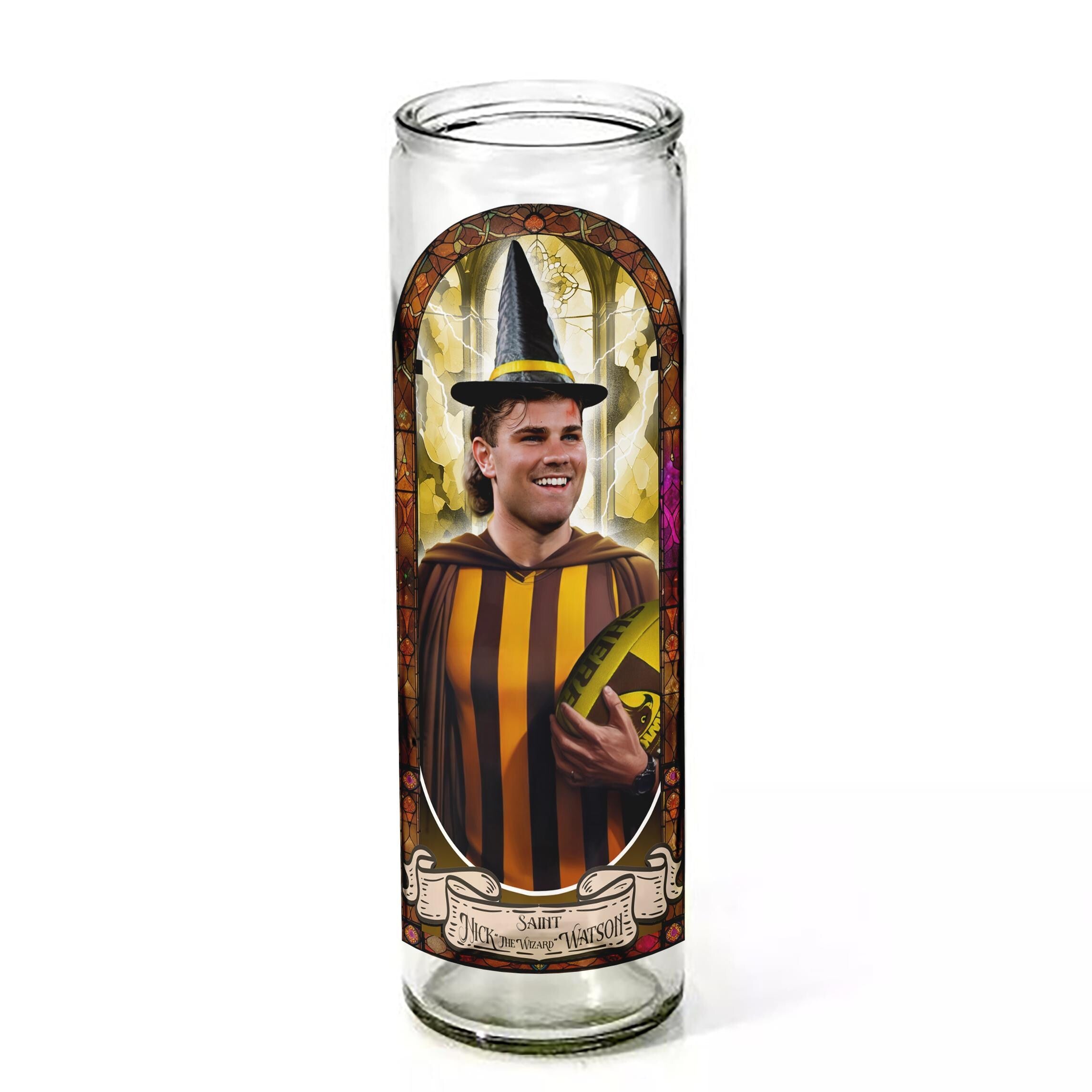 Saint Nick "The Wizard" Watson Ceremonial Candle (Hawthorn Football Club)